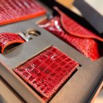 جا کارتی افقی کتابی چرم قرمز | استرآباد