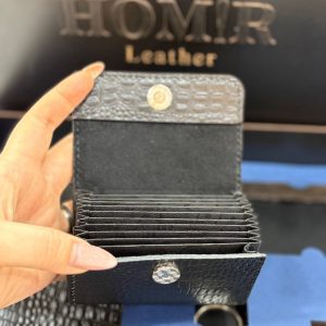 جا کارتی آکاردئونی چرم طبیعی طرح کروکدیل